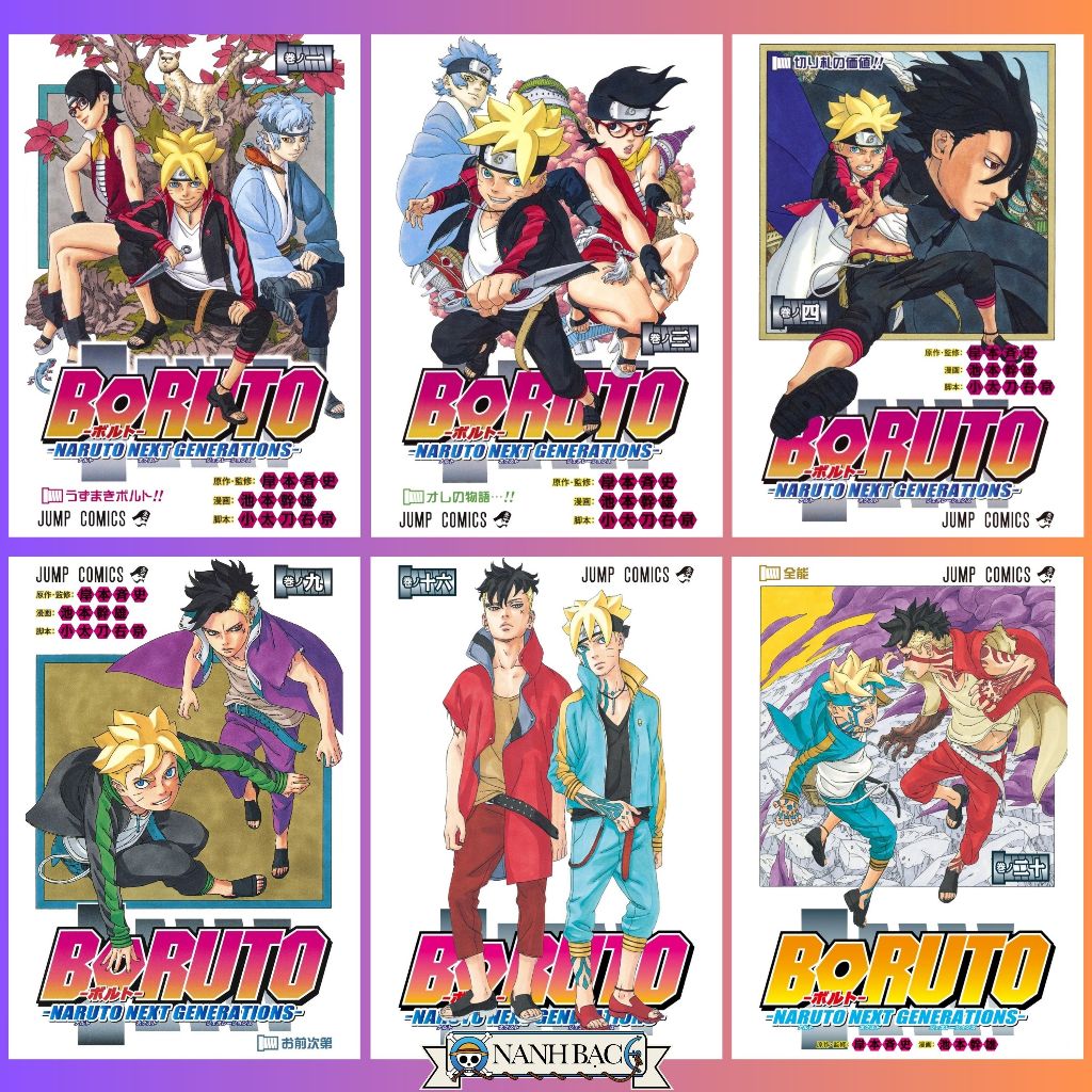 [COMBO] 6 Tờ Poster Manga Boruto Dán Tường khổ giấy A4 chống thấm nước - Poster Naruto -Poster dán t