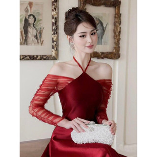 ♥️ đầm xoè yếm tay lưới nhúng kết pha lê 💐💐 380k