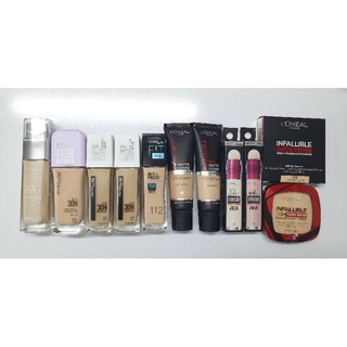 Kem nền, phấn phủ, kem che khuyết điểm, mascara