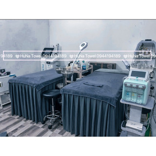 Ga/Drap giường spa,nối mi, vali chất vải thun may theo kích thước yêu cầu, xếp ly dày