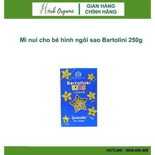 Mì nui cho bé hình ngôi sao Bartolini 250g