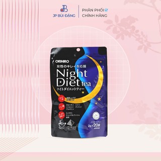 Trà Giảm Mỡ, Trà Giảm Cân, Hỗ Trợ Tiêu Hóa Orihiro Night Diet Tea Nhật Bản 20 Gói - JP Bùi Đặng