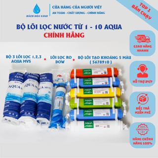 Bộ lõi lọc nước từ 1-10 AQUA chính hãng sử dụng tất cả các máy lọc nước kangaroo, Karofi, sunhouse...