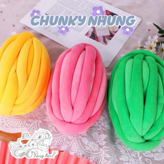 Len Chunky Nhung / Chunky Chenille - Sợi To 25mm