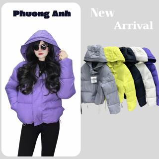 Áo phao béo mũ khóa trước rút eo dáng ngăn 5 màu Hàng Qccc L1 kèm ảnh thật