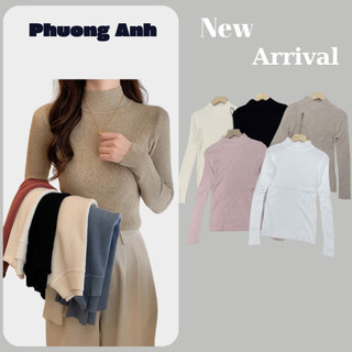 Áo len cổ cao 3 phân ôm sát giữ ấm hàng Quảng Châu