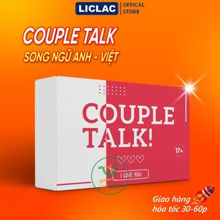  Bộ Bài COUPLE TALK 55 Lá Song Ngữ Anh - Việt dành cho cặp đôi tâm sự thấu hiểu nhau hơn Couple Game 