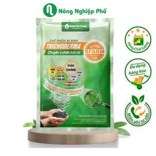 Chế phẩm vi sinh Trichoderma SFARM chuyên ủ phân hữu cơ - Gói 1kg