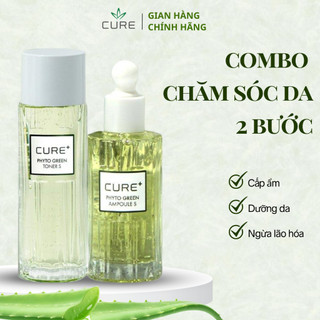 Combo chăm sóc da 2 bước cùng với toner cấp ẩm, serum chống lão hóa