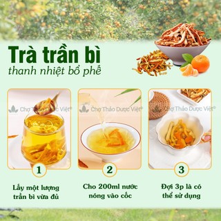 Trần bì khô 500g, vỏ cam, quýt sấy thơm, thái lát mỏng, dùng pha trà, nấu siro, hỗ trợ giảm ho