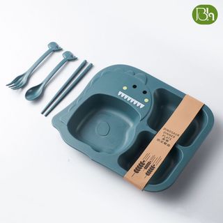 Bát ăn dặm lúa mạch hình khủng long cho bé