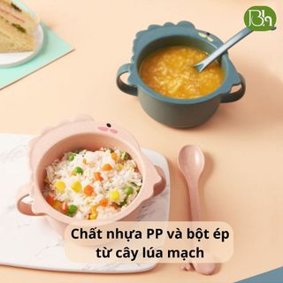 Bát ăn dặm lúa mạch hình khủng long cho bé