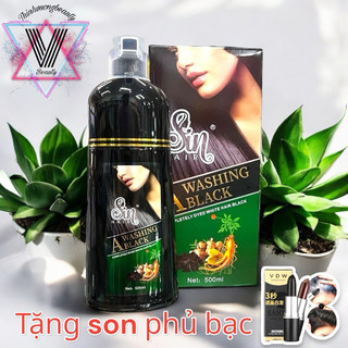 Dầu Gội Phủ Bạc Đen Nâu Tóc 3In1 Sin Hair Nhật Bản 500ml