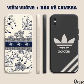 Ốp lưng iphone 6/ 6s/ 6 plus/ 6s plus/ 7 plus/ 8 plus / x/ xr/ xsmax gấu cạnh vuông có bảo vệ camera