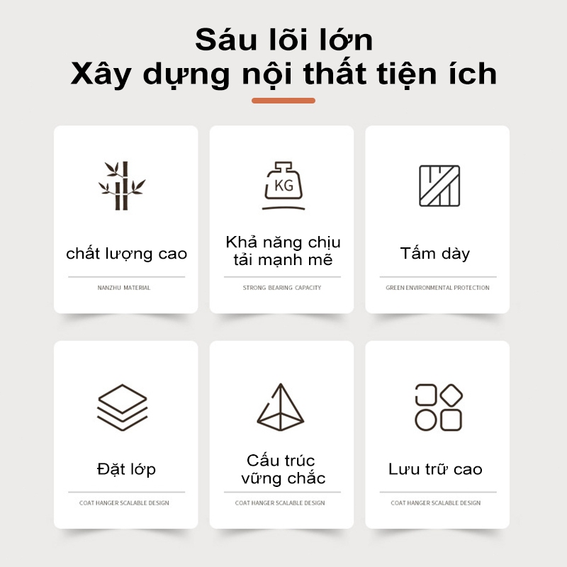 LACCOHUG Kệ Treo Quần Áo Tre Giá Treo Quần Áo Chữ Tầng Chống Mối Mọt Chịu Tải Tốt | BigBuy360 - bigbuy360.vn