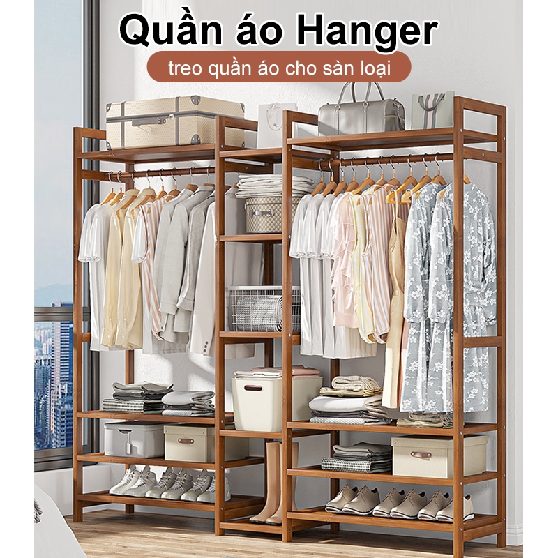 LACCOHUG Kệ Treo Quần Áo Tre Giá Treo Quần Áo Chữ Tầng Chống Mối Mọt Chịu Tải Tốt | BigBuy360 - bigbuy360.vn