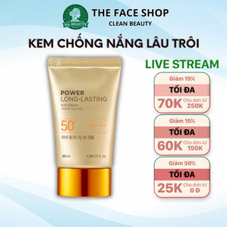 Kem chống nắng trang điểm The Face Shop dưỡng da lâu trôi Power Long Lasting SPF50+ PA+++ 50ml