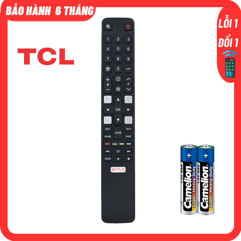 Điều khiển Tivi TCL Smart dài kèm Pin - Remote Tivi TCL Smart.
