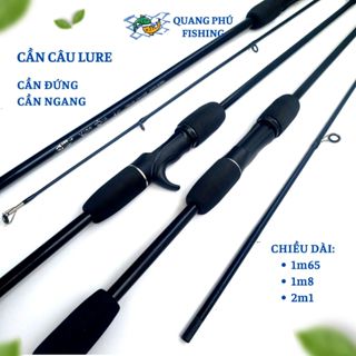Cần câu máy câu lure giá rẻ Sói Đen cho máy đứng máy ngang chất liệu cacbon siêu nhẹ nhấc tĩnh 1.5kg câu được cá 5-7kg