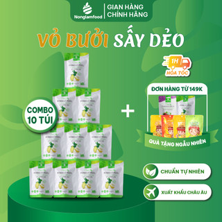  Combo 10 Túi Vỏ Bưởi Sấy Dẻo Nonglamfood 25g | Trái cây sấy dẻo dinh dưỡng