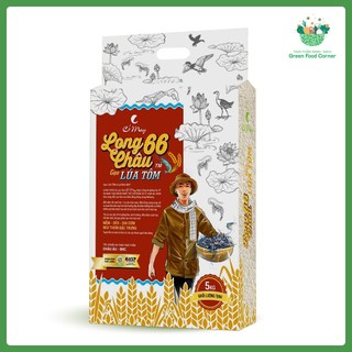 Gạo Long Châu 66 Cỏ May Túi 5kg - Cơm Dẻo Mềm Thơm Nhẹ