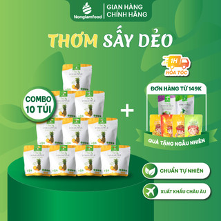 Combo 10 túi Thơm Sấy Dẻo Nonglamfood túi 75g | Ăn vặt tốt cho sức khỏe | Healthy Snack