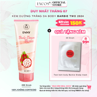 Kem Body trắng Da Dưỡng Ẩm Chống Nắng BARBIE ENCOS SPF 15+ PA+++ 200 Gram Tặng 2 Quà