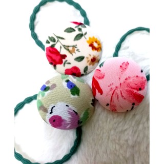 Nút cột tóc làm từ vải vụn, handmade by Rùa, giao màu ngẫu nhiên