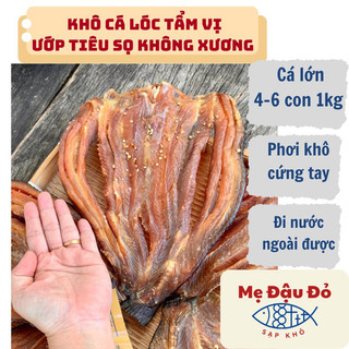 Khô cá lóc ướp tiêu sọ không xương, trọng lượng 1kg (hàng khô cứng  4 - 6 con 1kg) Sạp khô Mẹ Đậu Đỏ, Sạp khô Minh Anh