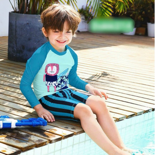 Bộ bơi bé trai dài tay hàng đẹp, kèm mũ 10-35kg Quần áo bơi nam, đồ bơi trẻ em 1 tuổi đến 8 tuổi Kittenbabyshop