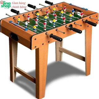 Bàn bi lắc bóng đá bằng gỗ,bi sứ cao cấp cỡ lớn chân cao Table Top Football TTF-69CC tặng kèm rô bốt biến hình