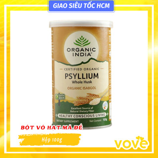 Bột vỏ hạt mã đề hữu cơ Ấn Độ Tattva Organic Psyllium Husk/Isabgol/Planovate 100gr