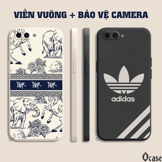 Ốp lưng Oppo A3s / A5 / A12E / A1k / Realme C2 / Ax5 gấu cạnh viền vuông có bảo vệ camera
