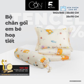 Bộ chăn gối em bé lụa tencel 60s cao cấp gòn bedding