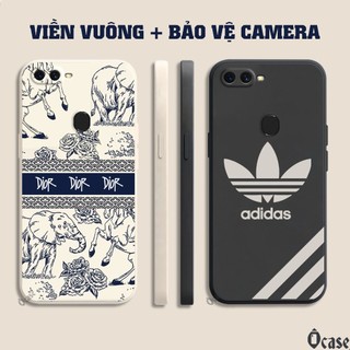 Ốp lưng Oppo A7 / A5s / A12 / A12s in gấu KAWS và bearbrick cạnh viền vuông có bảo vệ camera