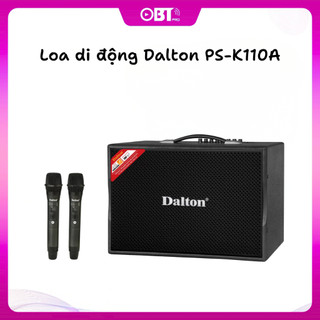 Loa di động dalton ps-k110a, bass 25cm công suất 280w, kèm 2 micro không dây, pin sử dụng 3-5h