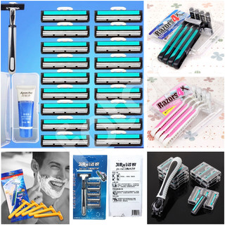 [FREESHIP] BỘ DAO CẠO RÂU 30/12 LƯỠI KÉP, GILLUIYA, RAZORS 3 LƯỠI, JIRUJ 6 LƯỠI, JIERUI 21 LƯỠI, 5 CÂY LIYU DU LỊCH