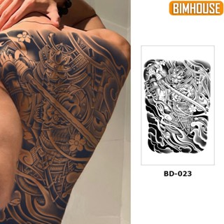  Hình xăm 15 ngày full lưng BIMHOUSE miếng dán hình săm tạm thời samurai nhật cổ 15 ngày chống nước BD-023 