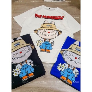 Áo labubu monster sẵn hàng size m,l,xl tay lỡ cotton su - dư tú lệ shop