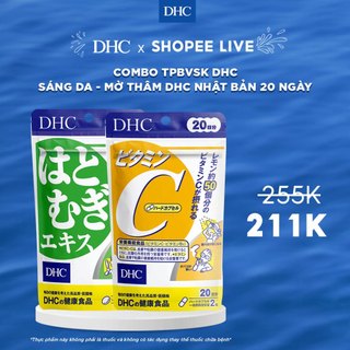 Combo tpbvsk dhc vitamin c hard capsule+adlay extract 20n combo sáng da mờ thâm -sáng da-vita c