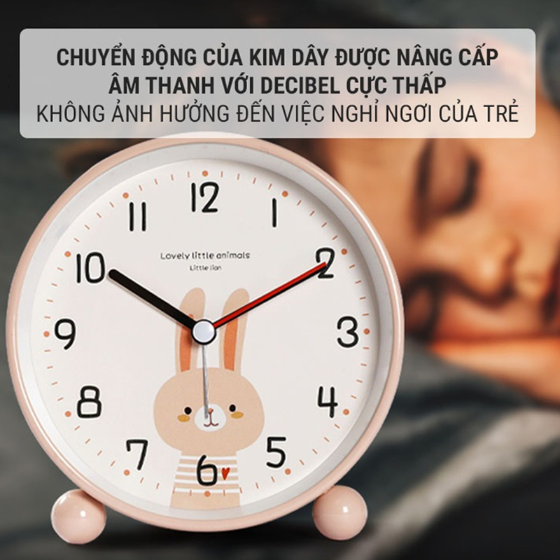 Đồng Hồ Báo Thức Để Bàn Không Gây Ồn Có Đồng Hồ Báo Thức Học Sinh Trung Riêng Đèn Ngủ Họa Tiết