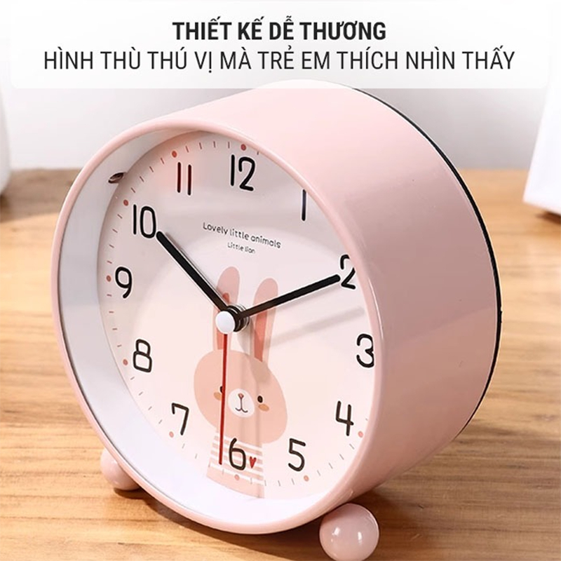 Đồng Hồ Báo Thức Để Bàn Không Gây Ồn Có Đồng Hồ Báo Thức Học Sinh Trung Riêng Đèn Ngủ Họa Tiết