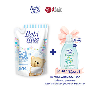 Nước Xả Dịu Nhẹ Cho Bé Babi Mild Cotton Milk 1500ml/túi