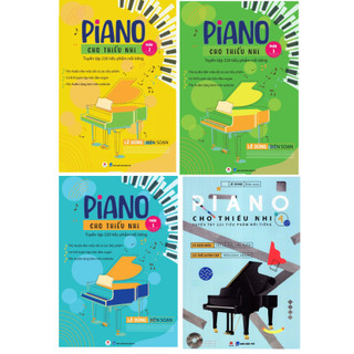 Sách - Bộ 4 cuốn Piano cho thiếu nhi tuyển tập 220 tiểu phẩm nổi tiếng Phần 1+2+3+4