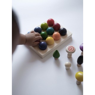 Bộ đồ chơi đặt bi màu montessori cho bé bằng gỗ cao cấp cho bé toystore FUDAER