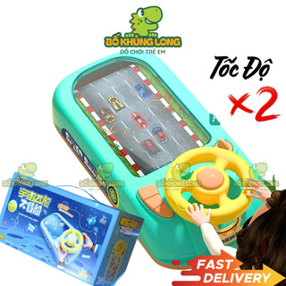  Đường Đua Ô Tô Có Màn Hình Chuyển Động Cho Bé Điều Khiển Vô Lăng Như Thật Đường Đua F1 Đồ Chơi Cho Bé BỐ KHỦNG LONG 