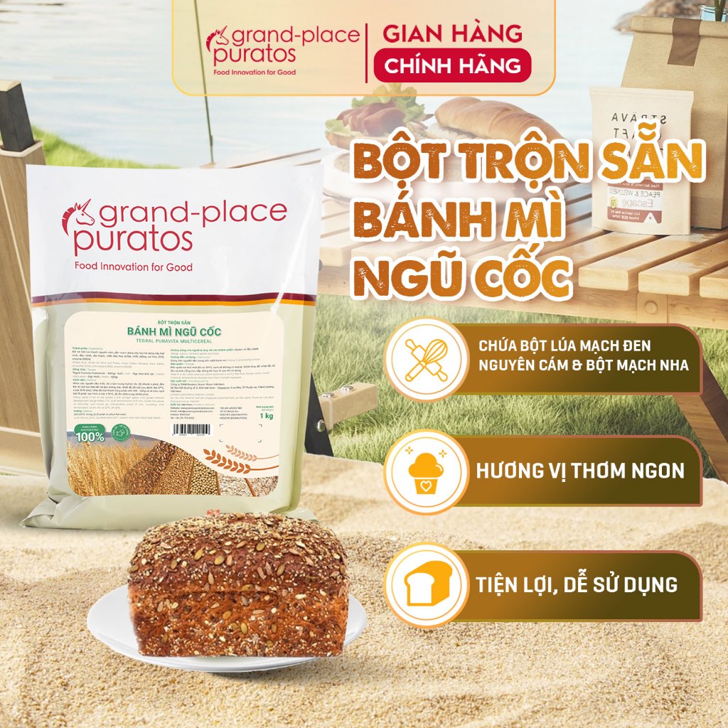Bột trộn sẵn bánh mì ngũ cốc 1kg - 4024643