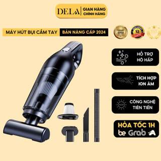 Máy hút bụi cầm tay mini không dây DELADEP, hút bụi giường, ô tô lực, hút siêu mạnh 20.000PA bảo hành 12 tháng MHB01