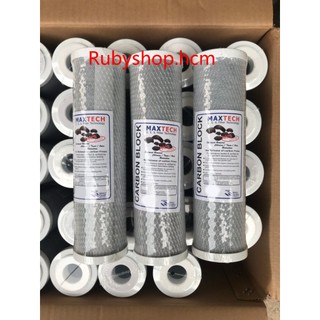 Bộ 3 lõi lọc nước số 3 CTO 10 inch, lõi than hoạt tính nén Rubyshop.hcm