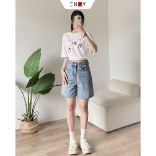 Quần Jean Ngố Nữ Trơn Basic Dễ Phối Đồ ENVY JS51